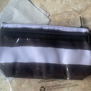Thirty-One Clear Clip Pouch | Watercolour Stripe